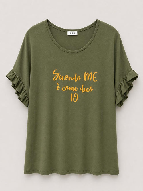 MAGLIA CON SCRITTA IN VISCOSA