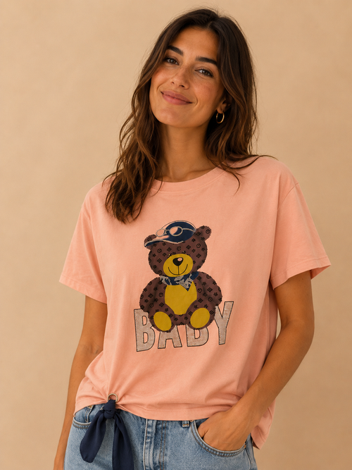 T-SHIRT ORSETTO e FIOCCO