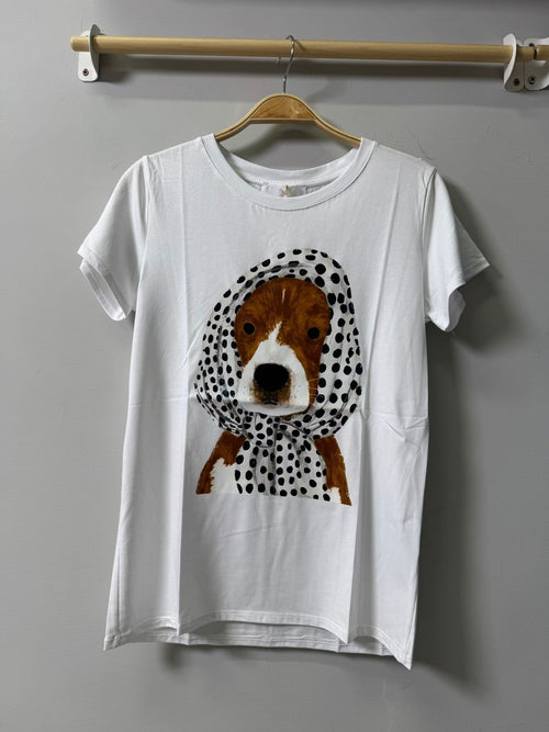 T-SHIRT CON STAMPA CANE