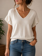 MAGLIA CON VOLANT