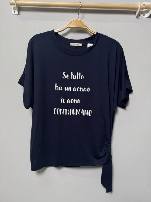 MAGLIA CON SCRITTA IN VISCOSA