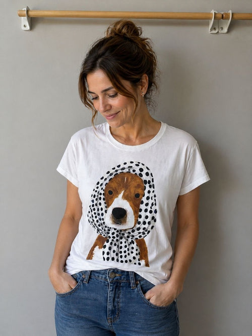 T-SHIRT CON STAMPA CANE