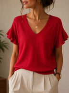 MAGLIA CON VOLANT
