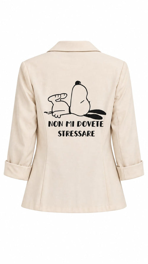 GIACCA CON STAMPA SNOOPY SUL RETRO