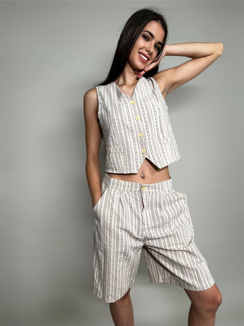 Completo gilet e bermuda