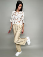 Pantalone Effetto Lino