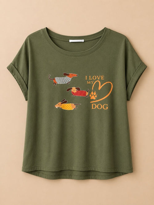 T-shirt I LOVE MY DOG