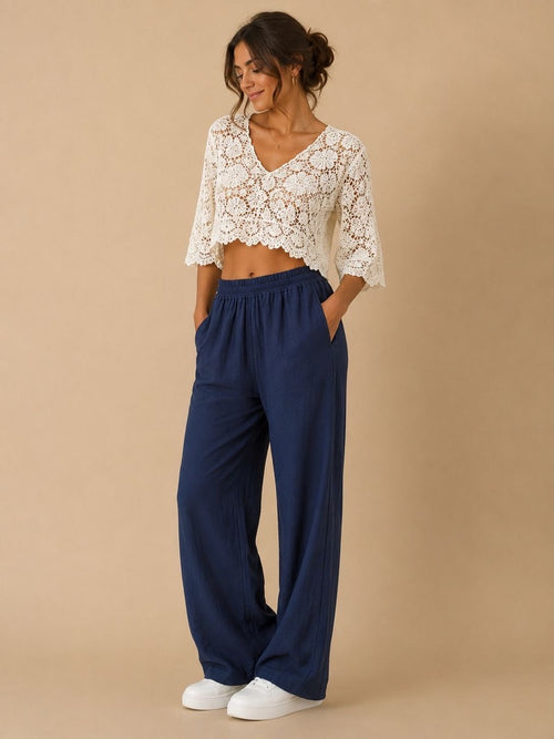 Pantalone Effetto Lino