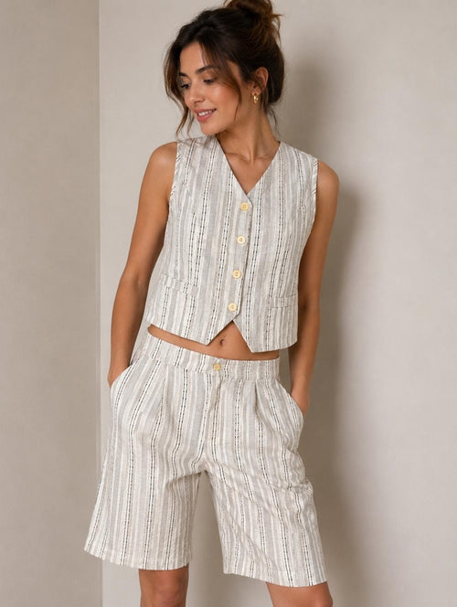 Completo gilet e bermuda