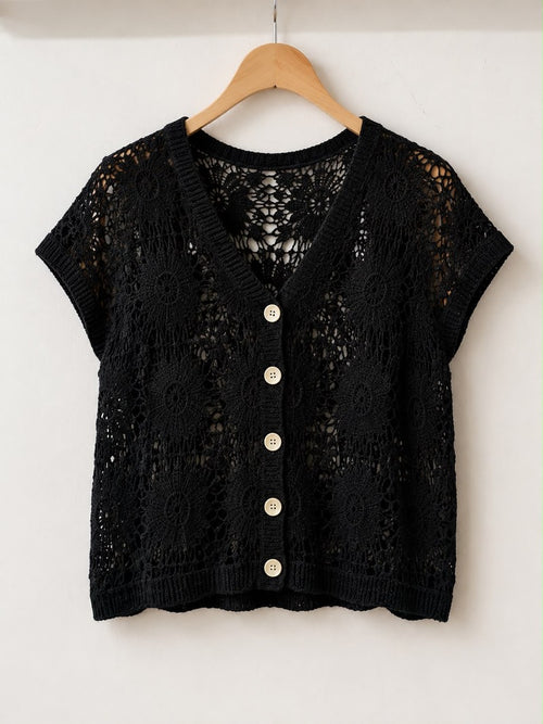 CARDIGAN TRAFORATO CON BOTTONI