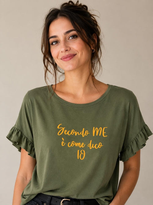 MAGLIA CON SCRITTA IN VISCOSA