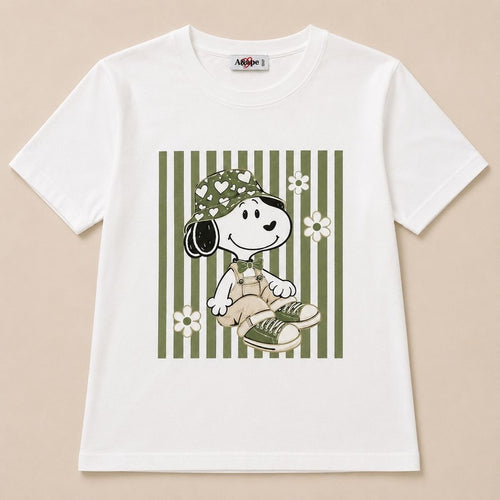 T-SHIRT CON STAMPA SNOOPY