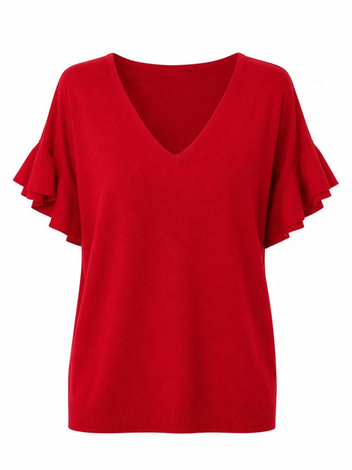 MAGLIA CON VOLANT