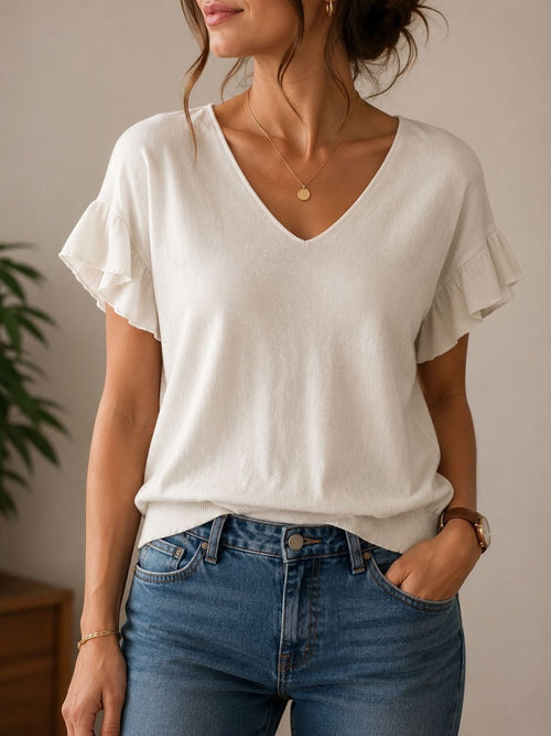 MAGLIA CON VOLANT