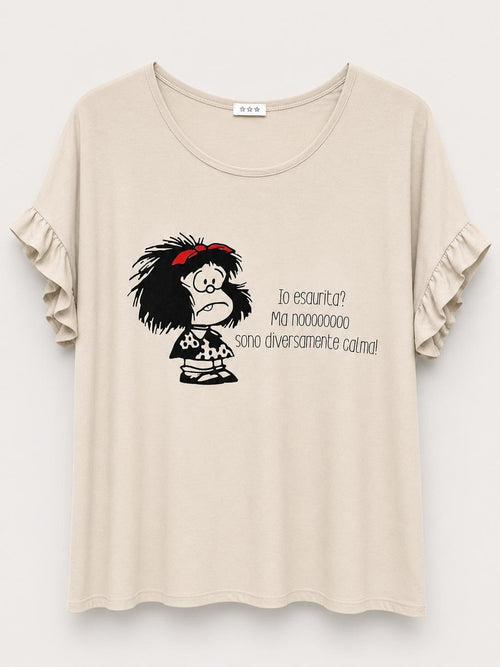 MAGLIA CON SCRITTA IN VISCOSA