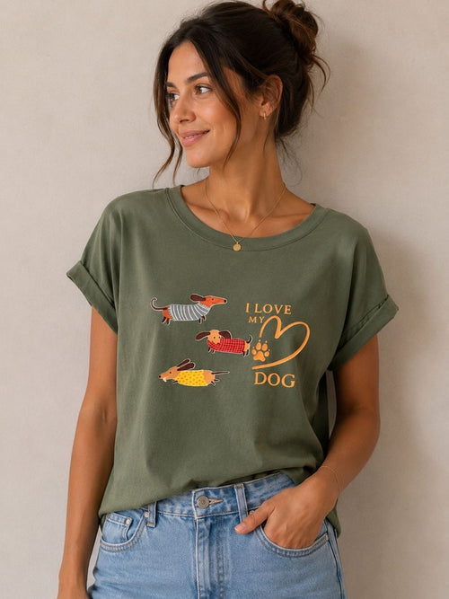 T-shirt I LOVE MY DOG