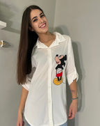 Maxi Camicia Cartoon
