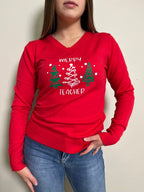 Maglia Natale scollo a V