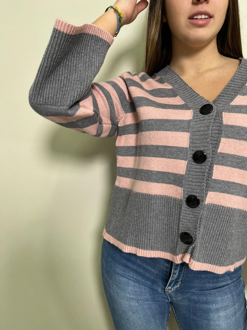 Cardigan a righe