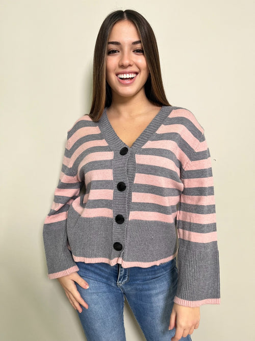 Cardigan a righe