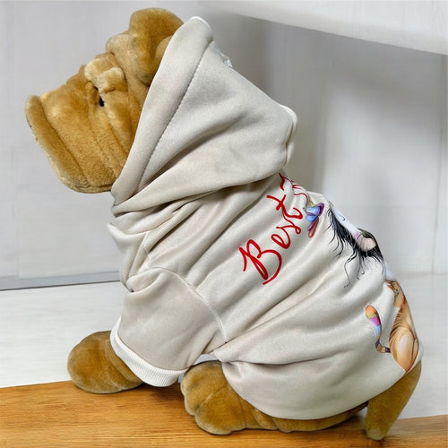 Felpa con cappuccio cane