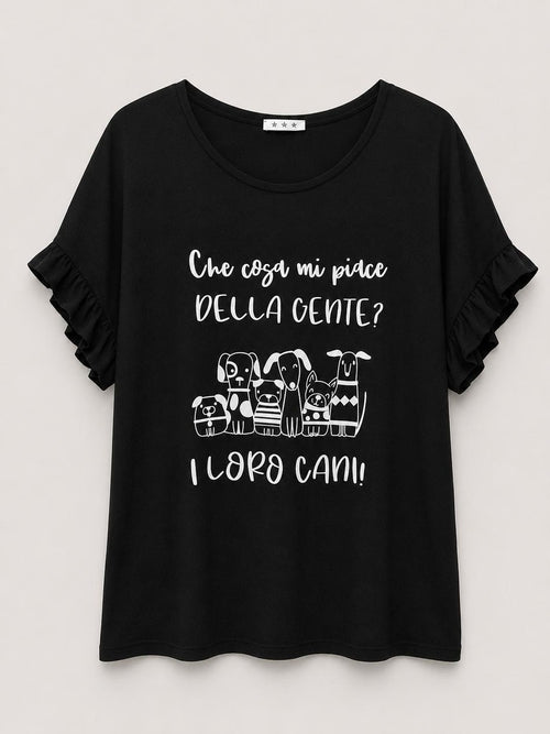 MAGLIA CON SCRITTA IN VISCOSA