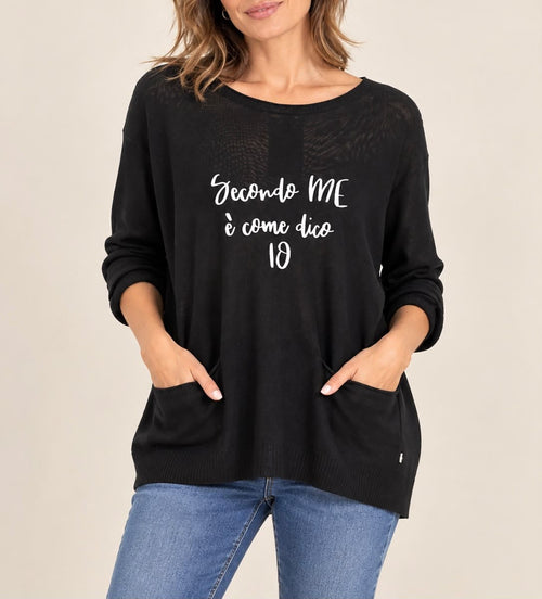 MAGLIA MANICA LUNGA CON SCRITTE